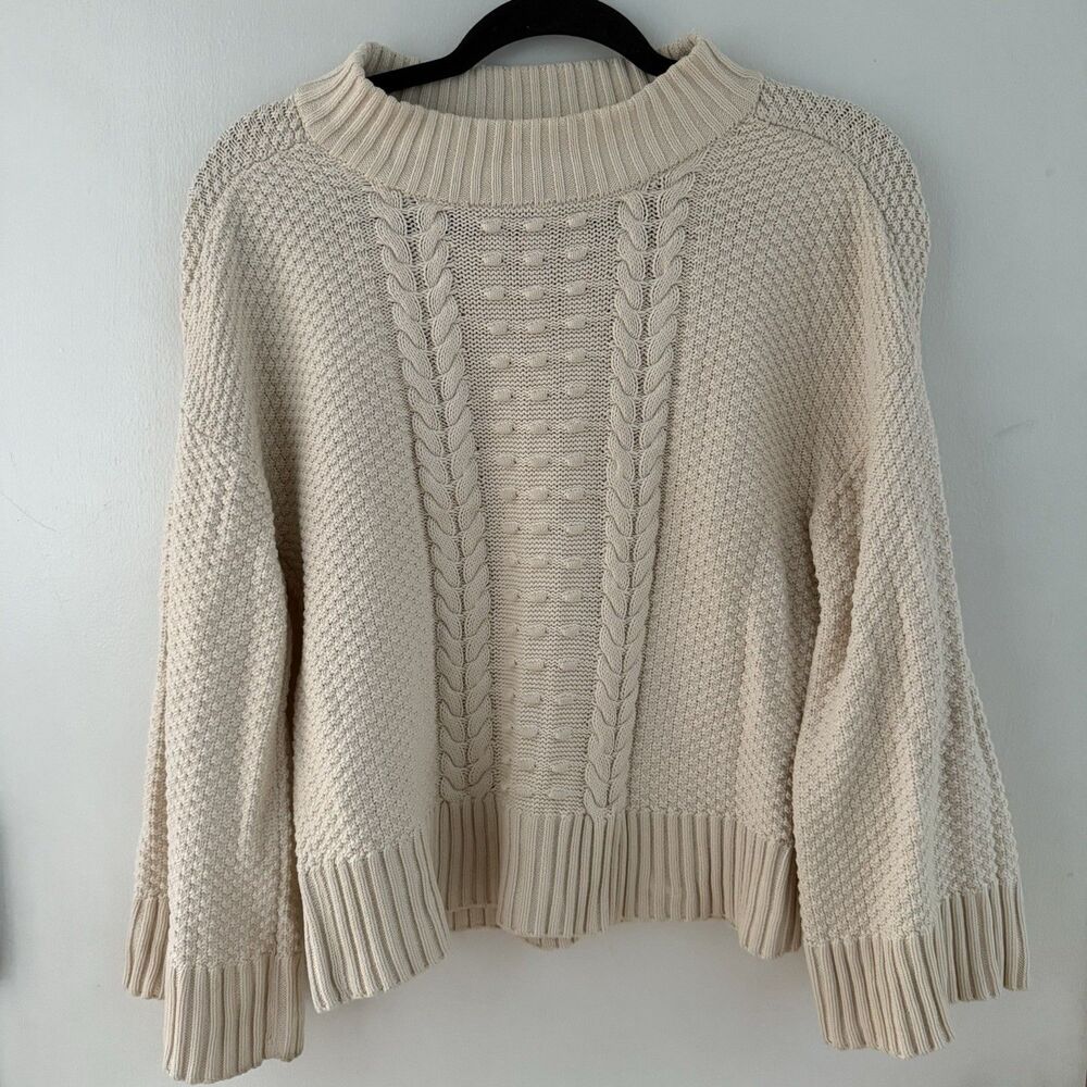 Part Two Copenhagen Women’s XS Sweater Mock Neck Cream / White Long Sleeve